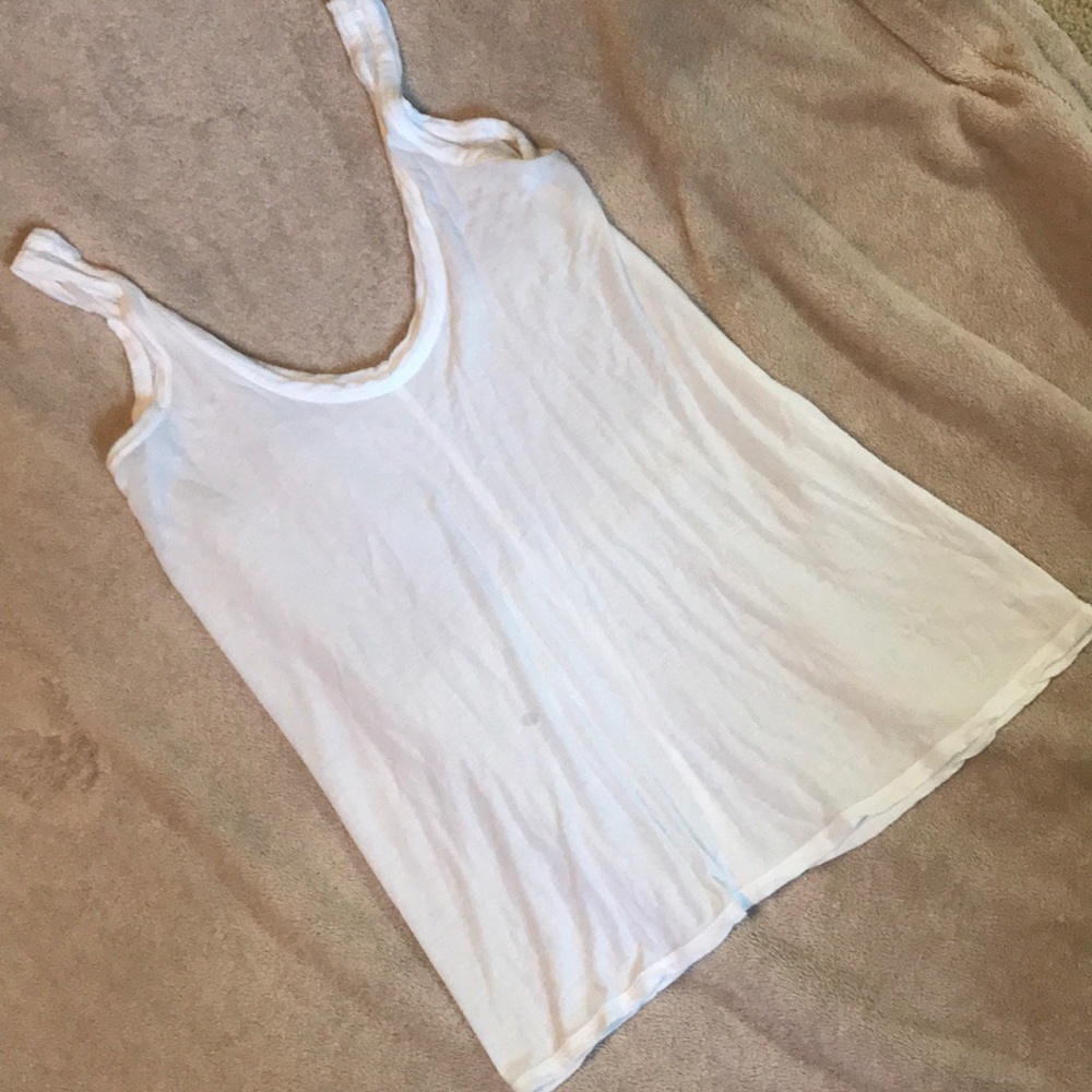 Sheer tank top.